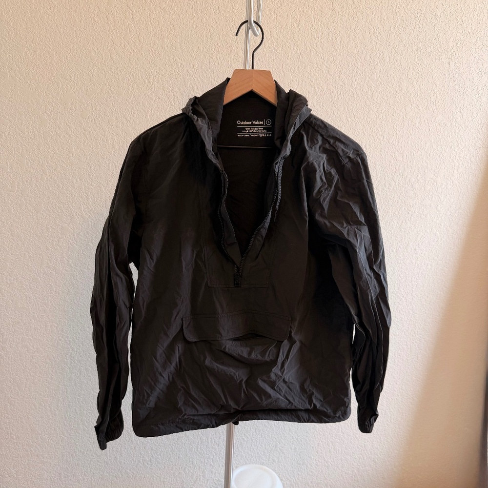 Outdoor Voices Black Windbreaker Jacket